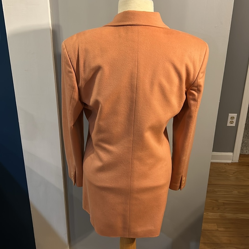 Women's cashmere coral pink Henri Bendel vintage blazer size 10 made in Italy - Picture 7 of 16